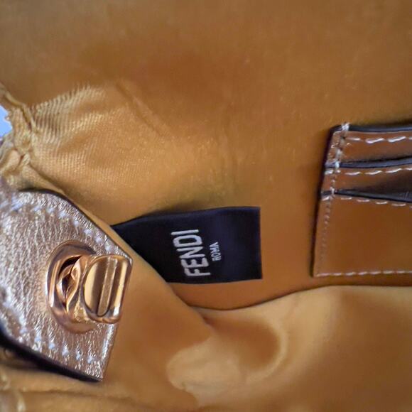 Fendi Mini Gold Sequin Baguette - Picture 7 of 9